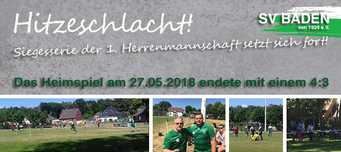 1. Herrenmannschaft setzt sich in einer Hitzeschlacht durch