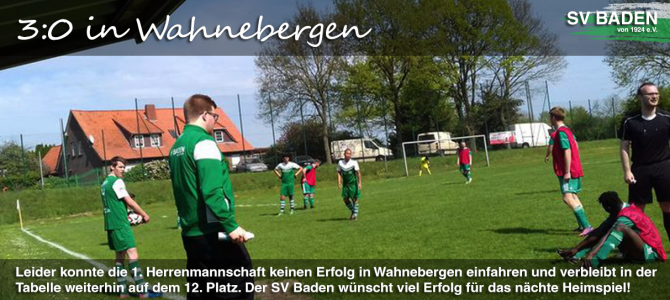 Niederlage der 1. Herrenmannschaft in Wahnebergen