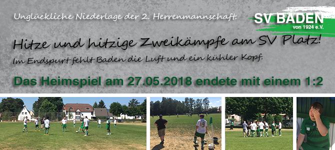 SV Baden II unterliegt TSV Ottersberg III im Heimspiel