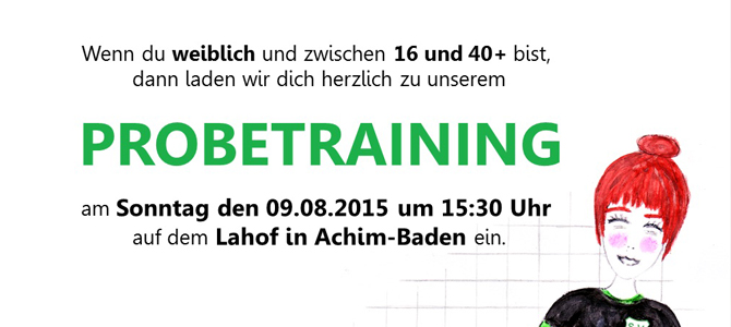 Probetraining der Badener Damen