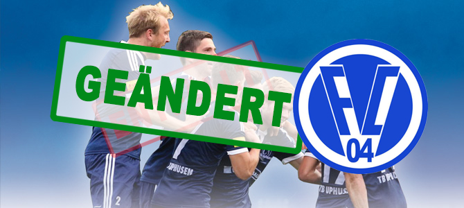 Eilmeldung: SPIELÄNDERUNG für 14.07.15 ( TB Uphusen – FC Verden 04)